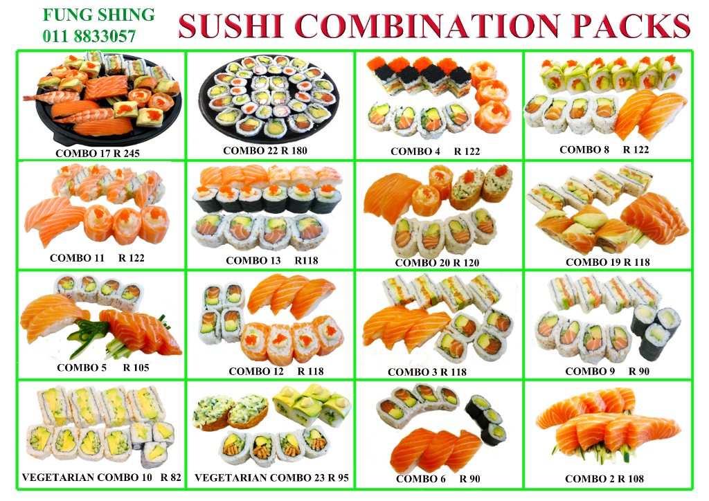 FungShing Sushi Menu 2